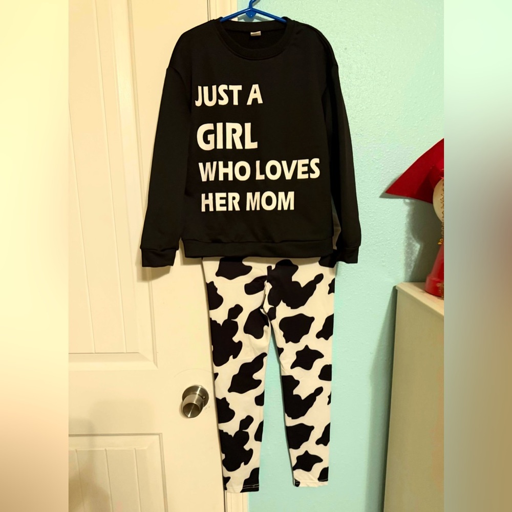 SHEIN Black and White Kids Matching Set